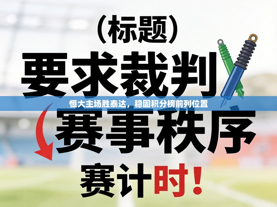 恒大主场胜泰达，稳固积分榜前列位置  第1张